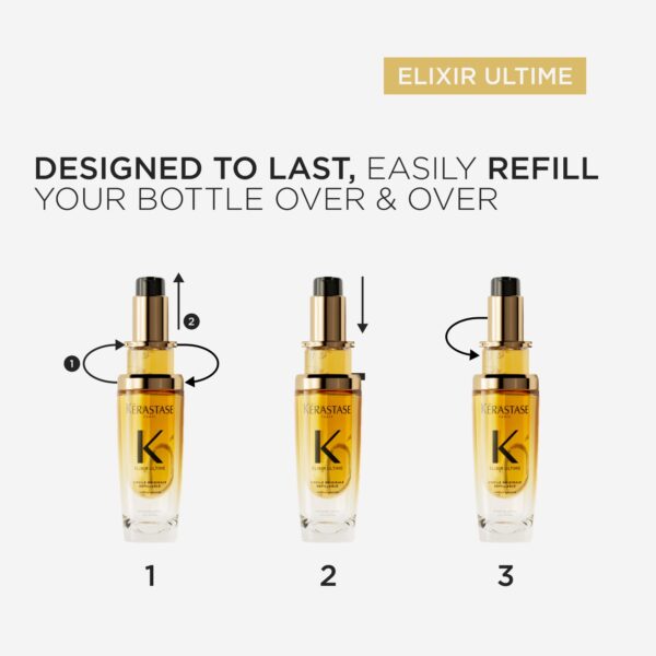 Kérastase - Elixir Ultime Refillable Hydrating Luxury Hair Oil​ - REFILL 75 ml - Image 7