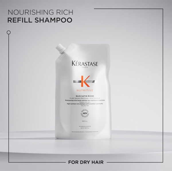 Kérastase - Bain Satin Riche Luxury Shampoo - 500 ml Refill Pouch - Image 2